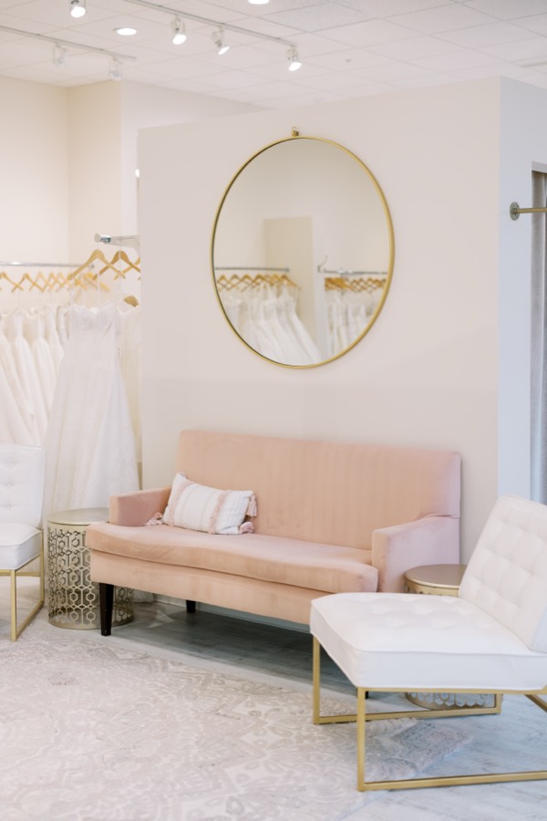 Brickhouse Bridal showroom seating area